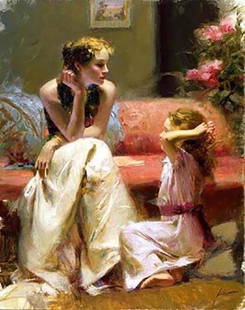 Pino "Thinking of You" Hand Embellished Giclee on: Pino "Thinking of You" Hand Embellished Giclee on Canvas signed/numbered 20x16 Pino Daeni (November 8, 1939 – May 25, 2010) was an Italian-American book illustrator and artist. He is known for his s