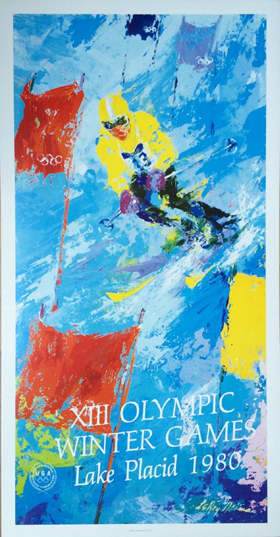 Leroy Neiman, Olympic Games Skier Hand Signed offset (1 of 1)