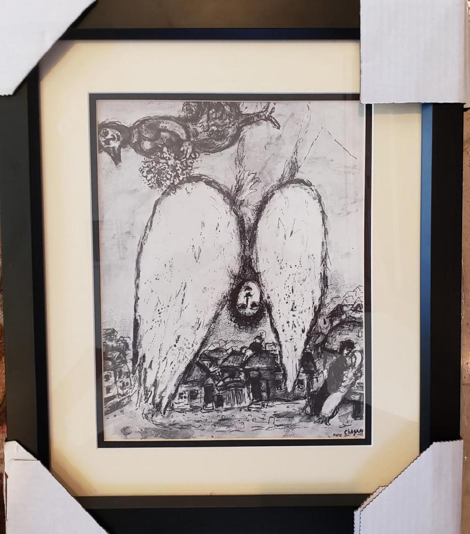 Marc Chagall Lithograph signed in the plate framed: Marc Chagall Lithograph signed in the plate framed size approx: 16" x 12"