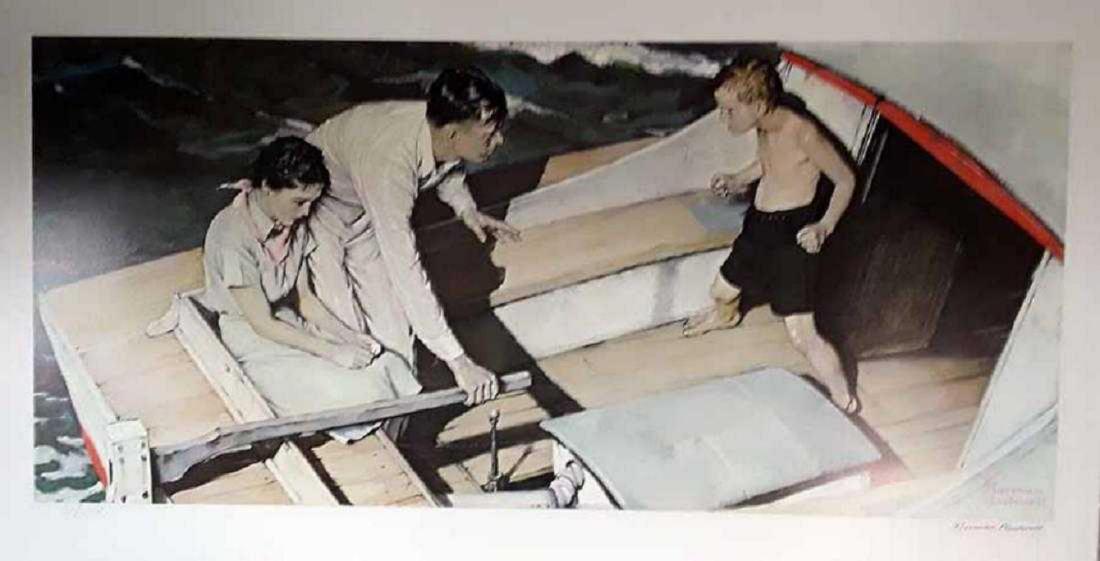 Norman Rockwell Limited Edition Faxcim.Signed Pencil: Limited edition of 2500 lithograph reproductions, Done directly from the original painting and the signature is reproduced. This piece as been sold out for over 15 years and you will only find here in