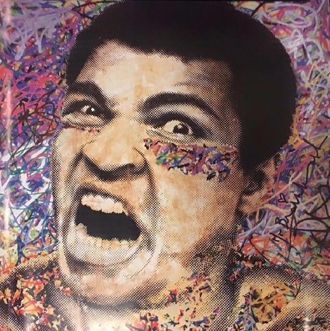 Mr Brainwash Ali The Greatest Offset Lithograph framed: The Greatest" Offset Lithograph Print by Mr Brainwash from 2010 Print measures 24" x 24" frame approx: 30" x 30