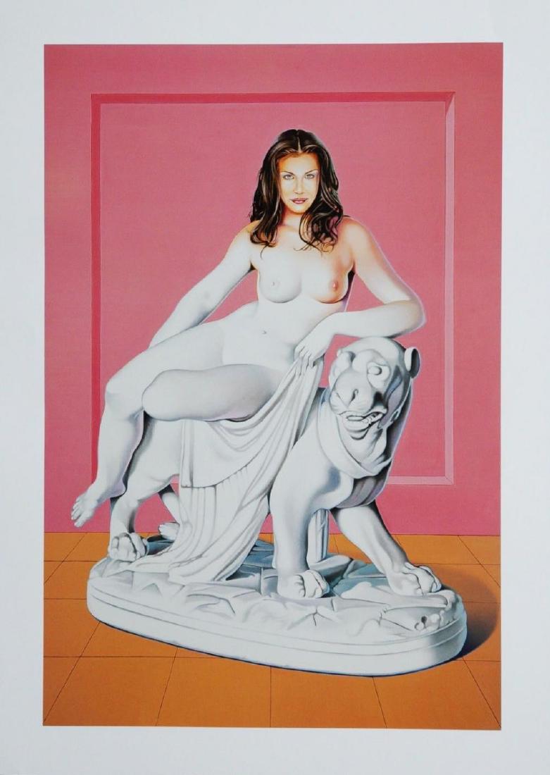 MEL RAMOS, Galatea #4 with Lion LITHOGRAPH FRAMED: MEL RAMOS, Galatea #4 with Lion LITHOGRAPH FRAMED PAPER SIZE: 39 x 55 cm YEAR: 2001