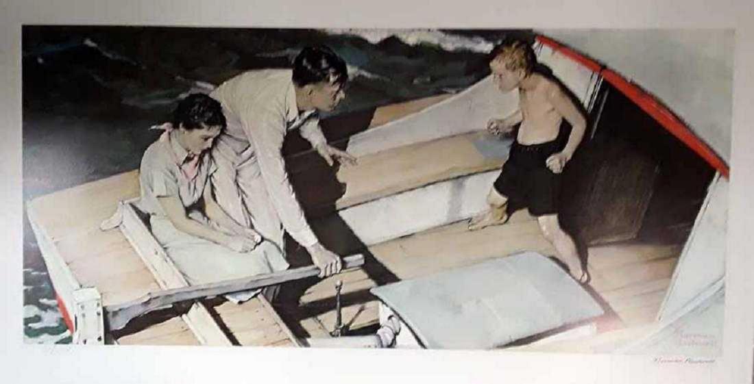 Norman Rockwell Limited Edition Faxcim.Signed Pencil: Limited edition of 2500 lithograph reproductions, Done directly from the original painting and the signature is reproduced. This piece as been sold out for over 15 years and you will only find here in