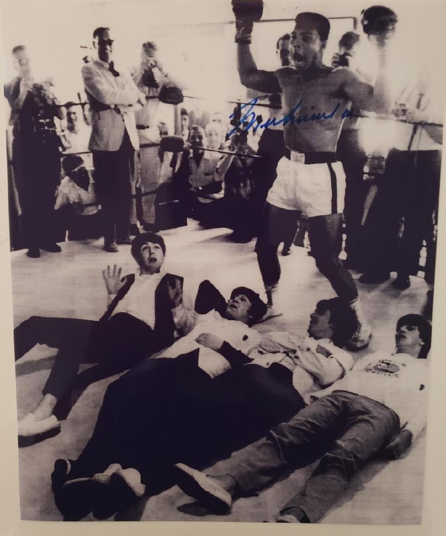 MUHAMMAD ALI 8" x 10" Autographed Photo w/The Beatles: MUHAMMAD ALI 8" x 10" Autographed Photo w/The Beatles