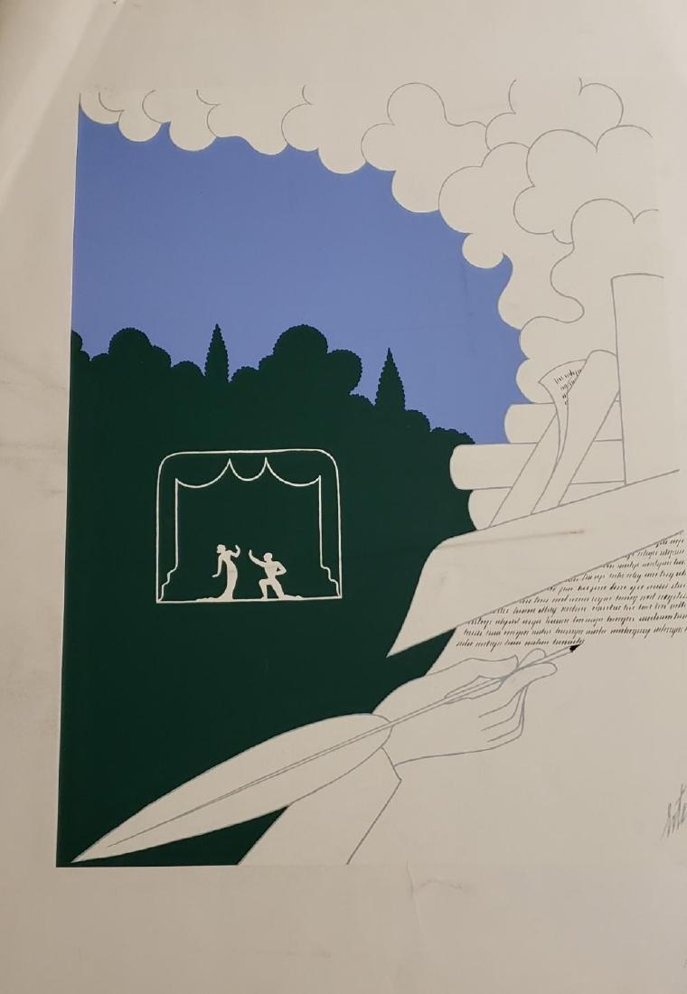 Erte, Hand signed offset lithograph poster: Erte, Hand signed offset lithograph poster