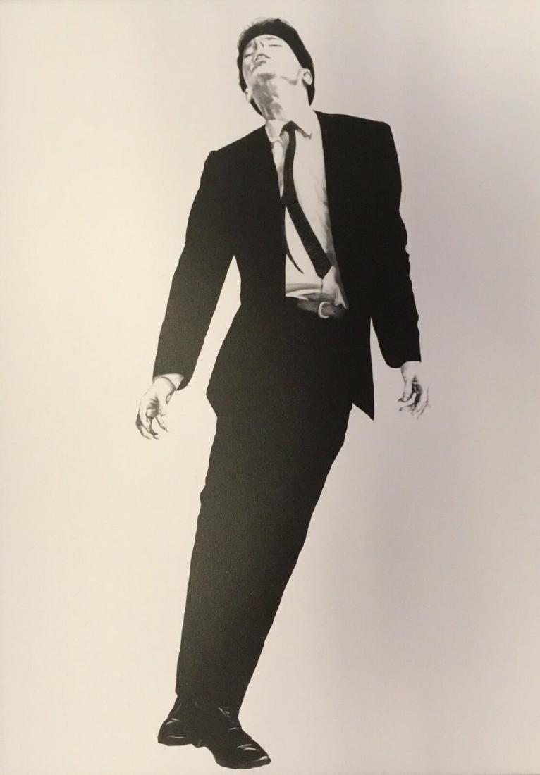 ROBERT LONGO, From Men In The Cities, Lithograph 1986: From a ROBERT LONGO Vintage portfolio catalogue printed in Japan 1986 on quality paper. 11x14 inches matted size