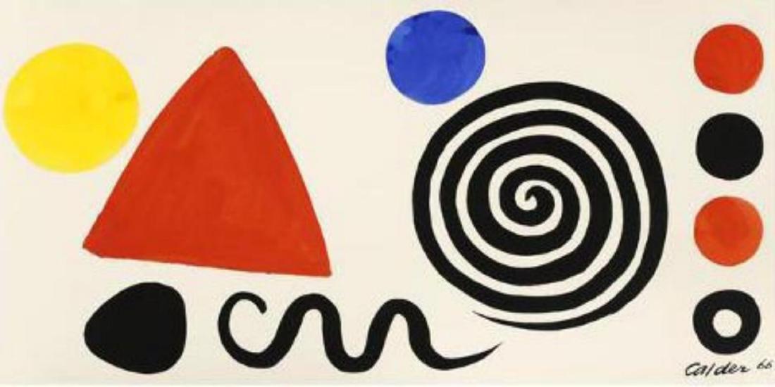 Abstraction, 1966 by Alexander Calder original poster: Title - Abstraction, 1966 Artist - Alexander Calder Paper Size - 18" x 32" Image Size - 16" x 32"