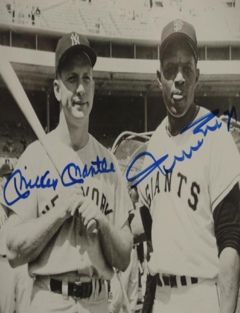 Mickey Mantle Willie MAys Double Signed 8 x 10 Photo: Mickey Mantle Willie MAys Double Signed 8 x 10 Photo