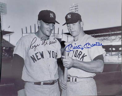 Mickey Mantle Roger Marris Autographed 8x10 photo: Mickey Mantle Roger Marris Autographed 8x10 photo