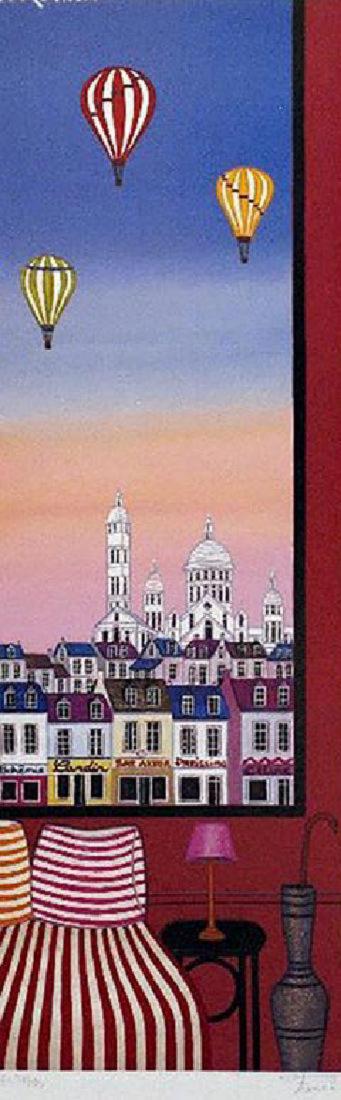 Fanch Ledan /"Chicago Nights II/" Serigraph on LE Hand Signed Art