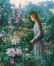 Cao Yong, "Flower Girl", Original Oil on Canvas, Hand