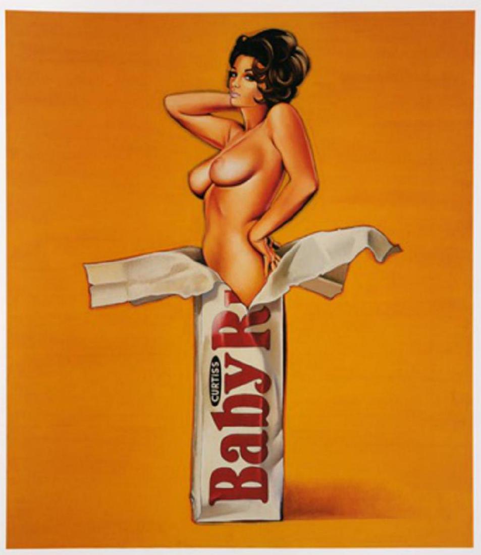 MEL RAMOS BABY RUTH LITHOGRAPH FRAMED: MEL RAMOS BABY RUTH LITHOGRAPH FRAMED PAPER SIZE: 43 x 55 cm YEAR: 1996