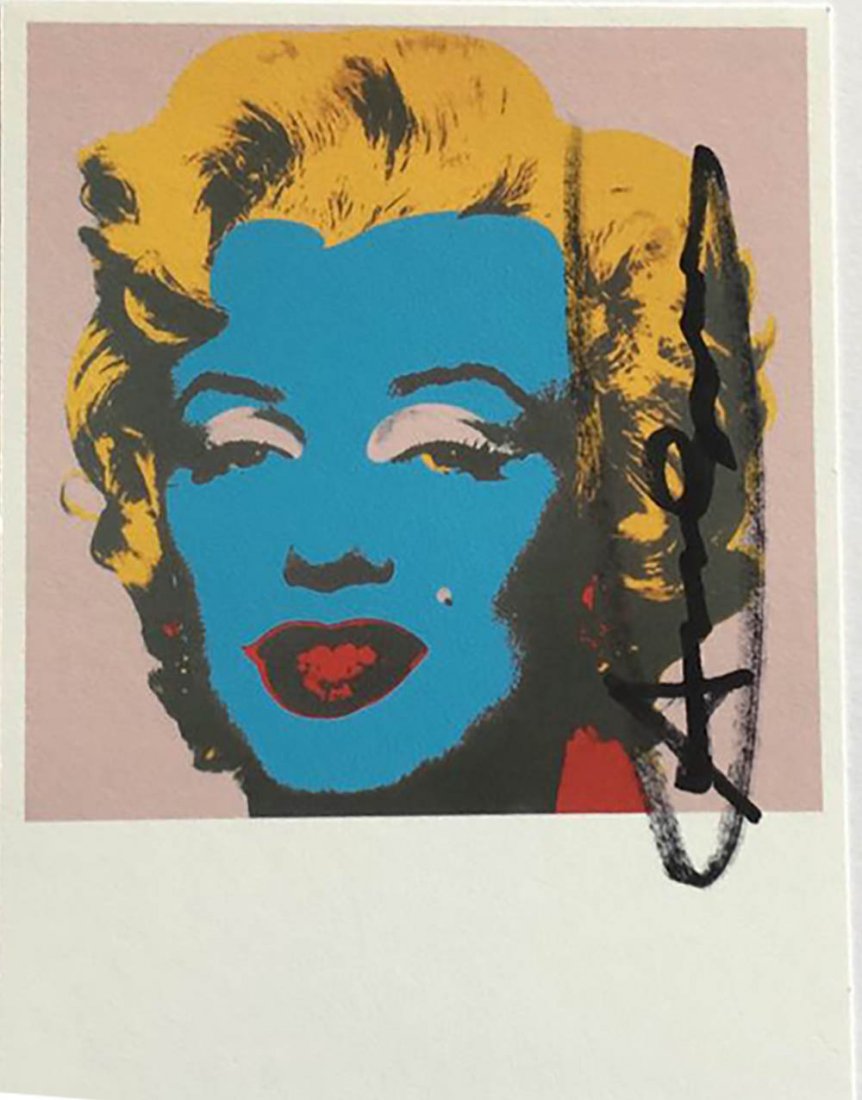 Andy Warhol, Marilyn Monroe 1967 hand signed: Andy Warhol, Marilyn Monroe 1967 invitation card Hand signed offset lithograph printed in colors, from the edition of an unknown size Paper Size: 4.1/8 x 5.7/8 inch, (10.5 x 15 cm) Images Size: 4.1/8