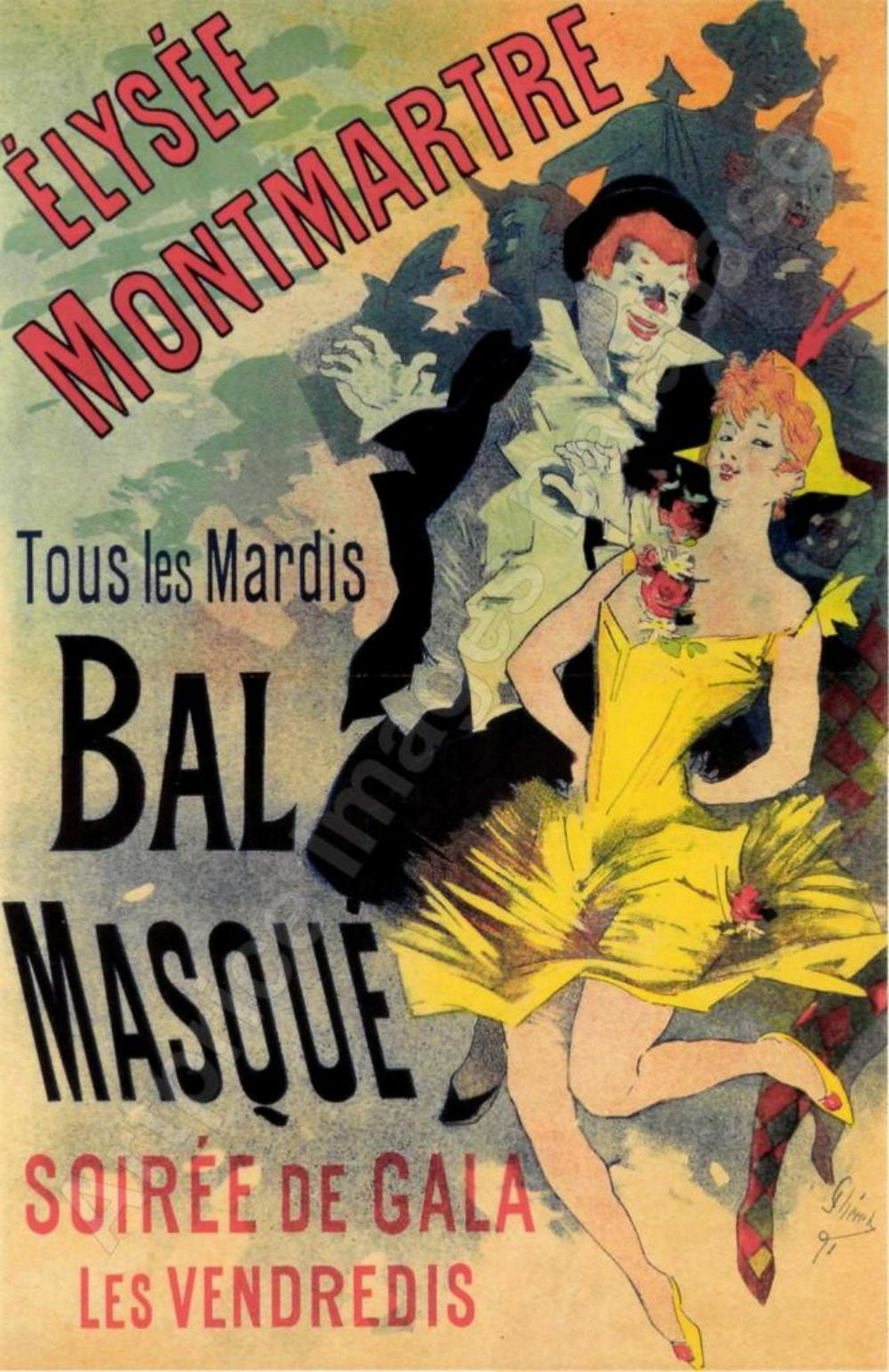 JULES CHERET, ELYSSE MONTMARTRE BAL MASQUE 1891 - Sep 08, 2019 