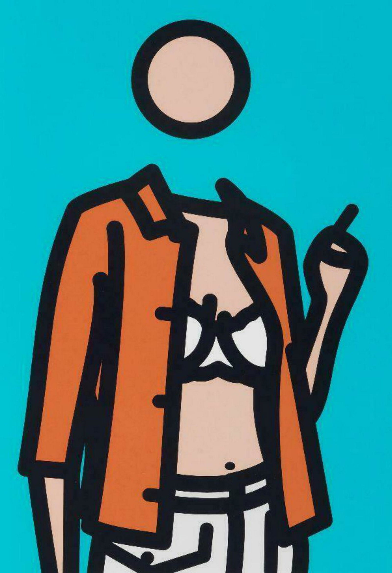 Julian Opie, Ruth with Cigarette 4 from Twenty-Six: Julian OPIE (1958) Twenty-Six Portraits, 2006 Print in colors (26) Lithographs (16) Lambda prints (5) Screenprints (5)/wove, published by Alan Cristea Gallery, London. In-portfolio Ed. 224 / 250 signe