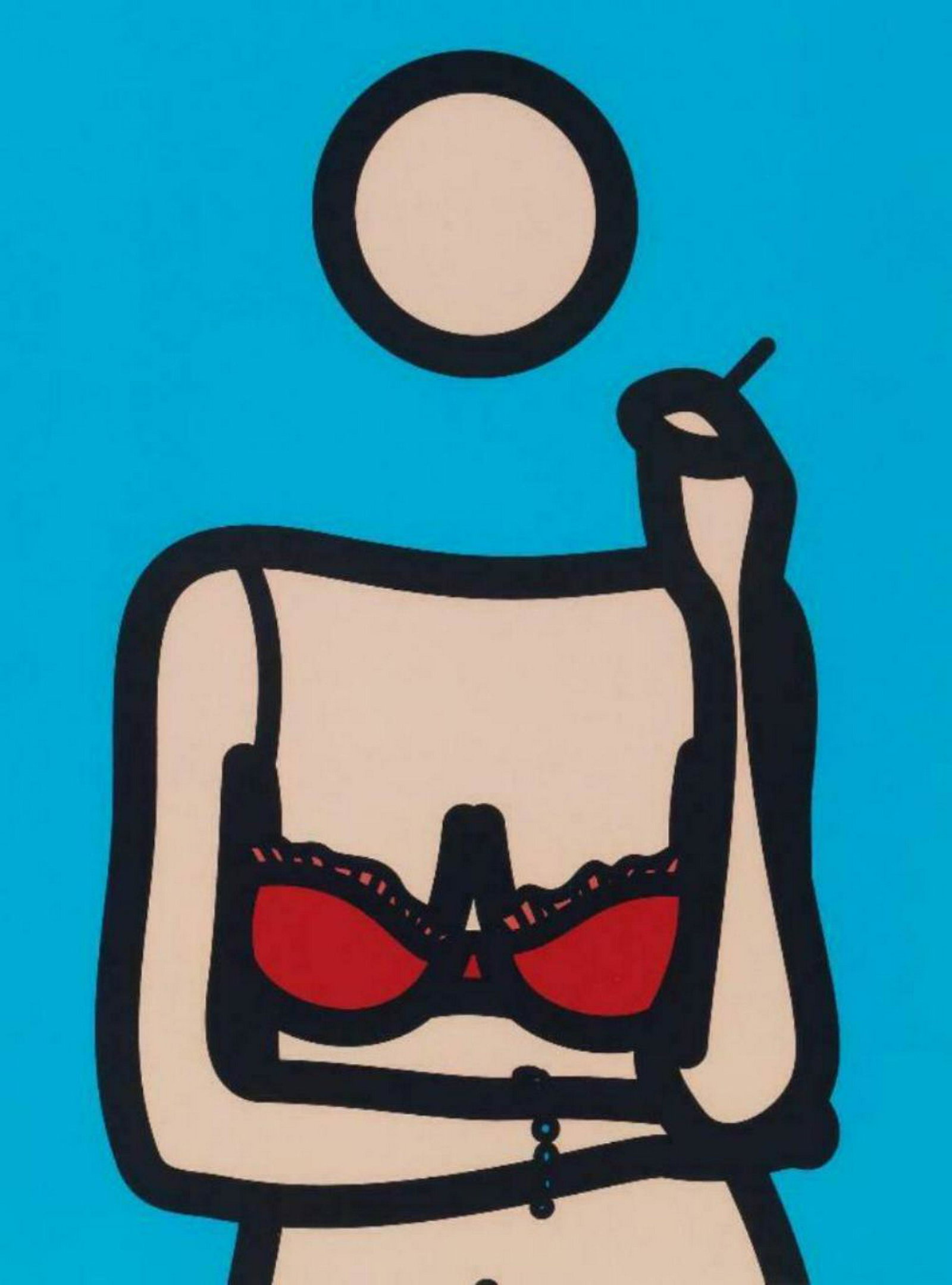 Julian Opie, Ruth with Cigarette 1 from Twenty-Six: Julian OPIE (1958), Ruth with Cigarette 1 from Twenty-Six Portraits, 2006 Print in colors (26) Lithographs (16) Lambda prints (5) Screenprints (5)/wove, published by Alan Cristea Gallery, London. In-p