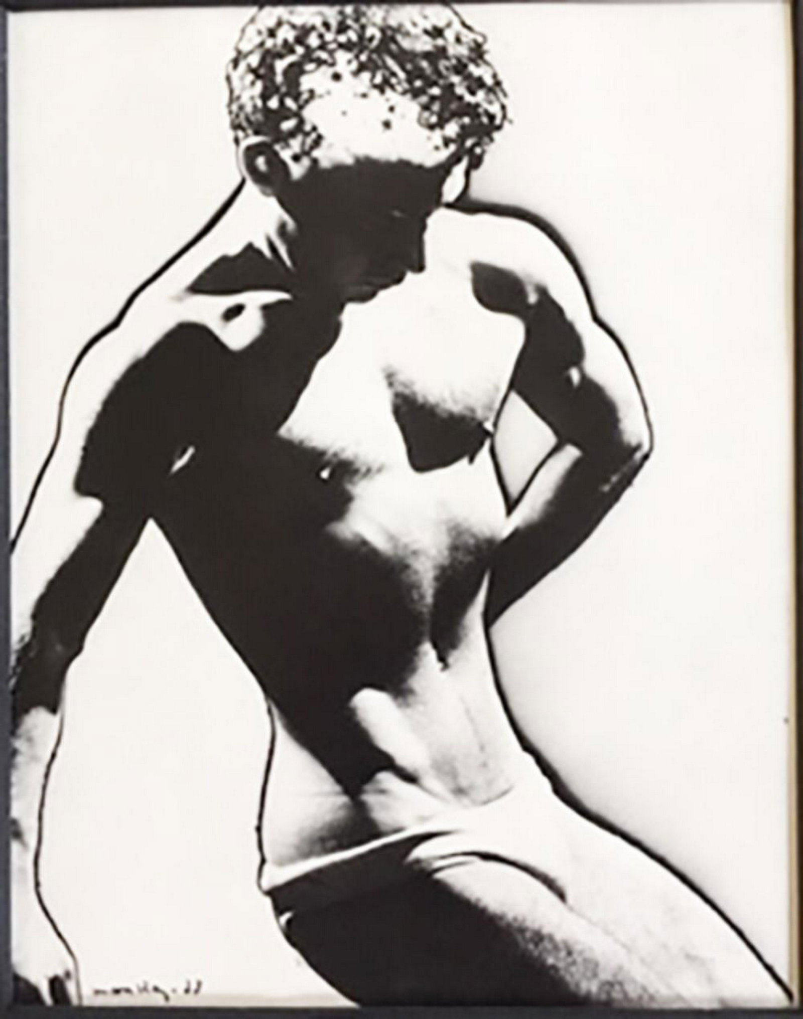 Man Ray - nude 1933 signed in the print: man ray - nude 1933 plate signed photolito. 11x12.5 matted