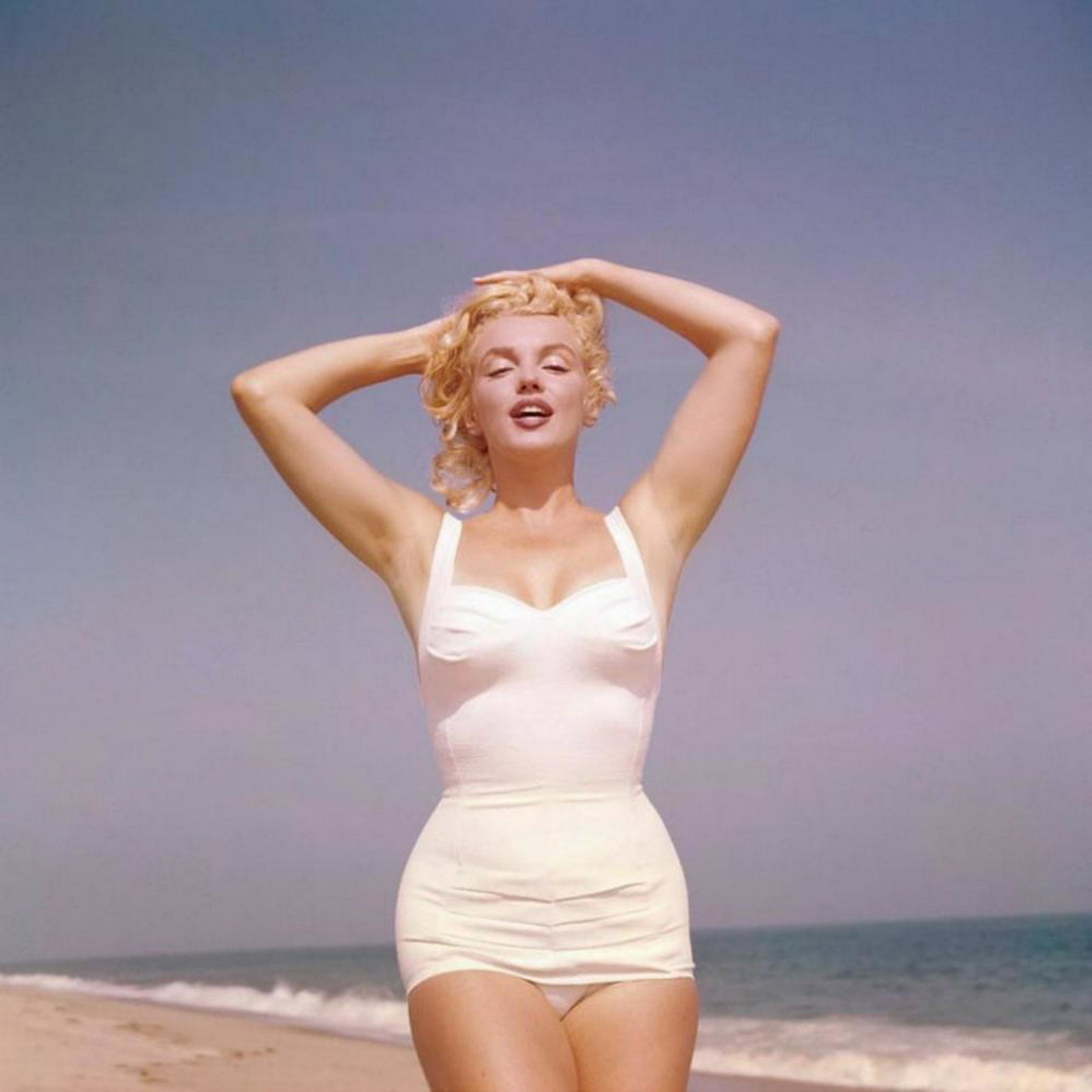 Lawrence Schiller, 1962 Marilyn Monroe Something: Marilyn Monroe poses topless in "Something's Got to Give"20" x 20" PHOTO (image is in soft focus)Modern Print produced from the original 35mm film negative Date: May 23, 1962 Marilyn Monroe photograph