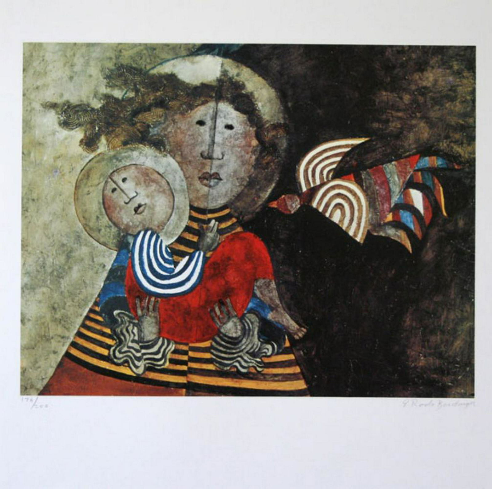 Graciela Rodo Boulanger Hand S/N Lim Ed Lithograph: graciela Rodo Boulanger Hand S/N Lim Ed Lithograph MOTHER AND CHILD edition of /200 size approx.. 16" X 16"