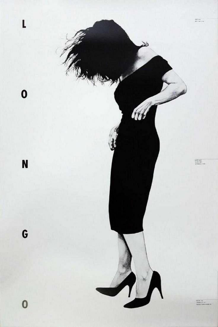 Robert Longo, Gretchen, 1985 Offset-Lithograph, Limited: A vintage offset-lithograph exhibition poster after American MASTER artist Robert Longo (1953-) titled "Gretchen", 1985. Edition size unknown, presumed very small. size: 27"x 41" This poster was produ