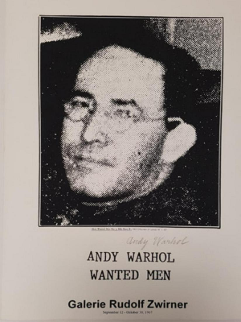 Andy Warhol, Most wanted men, Hand signed very rare: Artist: Andy Warhol Title: Thirteen Most Wanted Men No. 3, Ellis Ruiz B, 1964 Signed: Hand signed Medium: Offset LithographSize: 18" x 12"Pop provocateur Andy Warhol was never a stranger to contro