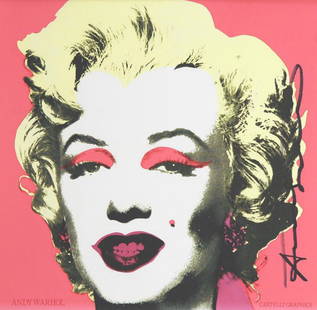 Andy Warhol Marilyn (Announcement) 1981 Hand signed: Andy Warhol Marilyn (Announcement) 1981 Hand signed offset lithograph printed in colours, from the edition of an unknown size, Paper Size: 12 x 12 inch, (305 x 305mm) Images Size: 12 x 12 inch, (305