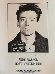 Andy Warhol, Most wanted men, Hand signed very rare: Artist: Andy Warhol Title: Thirteen Most Wanted Men No. 11, John Joseph H. , 1964Signed: Hand signed Medium: Offset LithographSize: 18" x 12"Pop provocateur Andy Warhol was never a stranger to