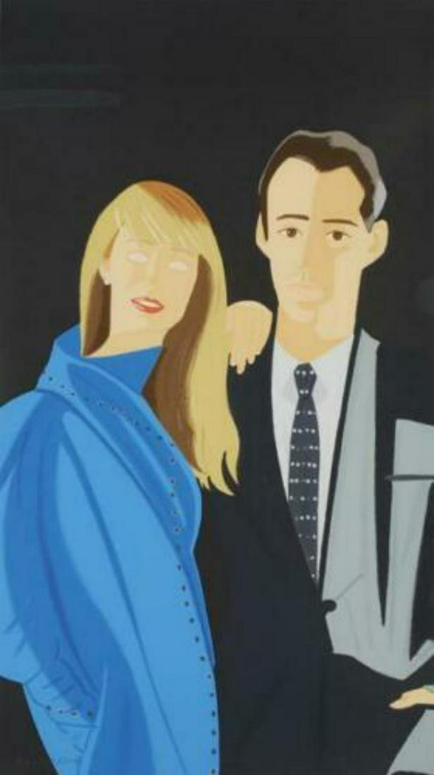 Alex Katz - Pas de Deux # 1, Hand-signed num. Serigraph: Pas de Deux # 1 by ALEX KATZ (B. 1927) Silkscreen, on Arches Cover, signed and numbered from the edition of 150 published by Chalk and Vermilion Fine Arts, Greenwich, Connecticut, Paper size 36 x 19.7
