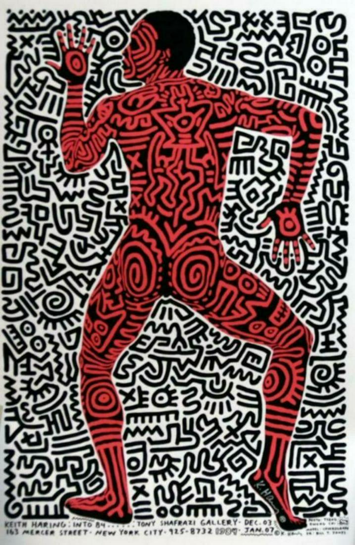 Keith Haring FUN GALLERY , Silkscreen hand signed: Keith Haring Keith Haring, Tony Shafrazi Gallery, Exhibition Poster, 1984 Inkjet print on paper hand signed. 35 5/8 × 23 1/8 in; 90.5 × 58.7 cm