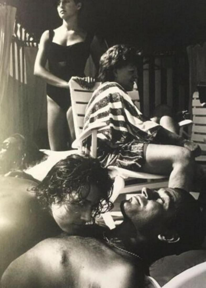 Helmut Newton, Reginas Cabana At The Beach Hotel: Helmut Newton, Reginas Cabana At The Beach Hotel In Monte Carlo 1984. Vintage printing from portraits The actual items are crisp images Black on black archival matting , 10x13 complete inches Image 6x