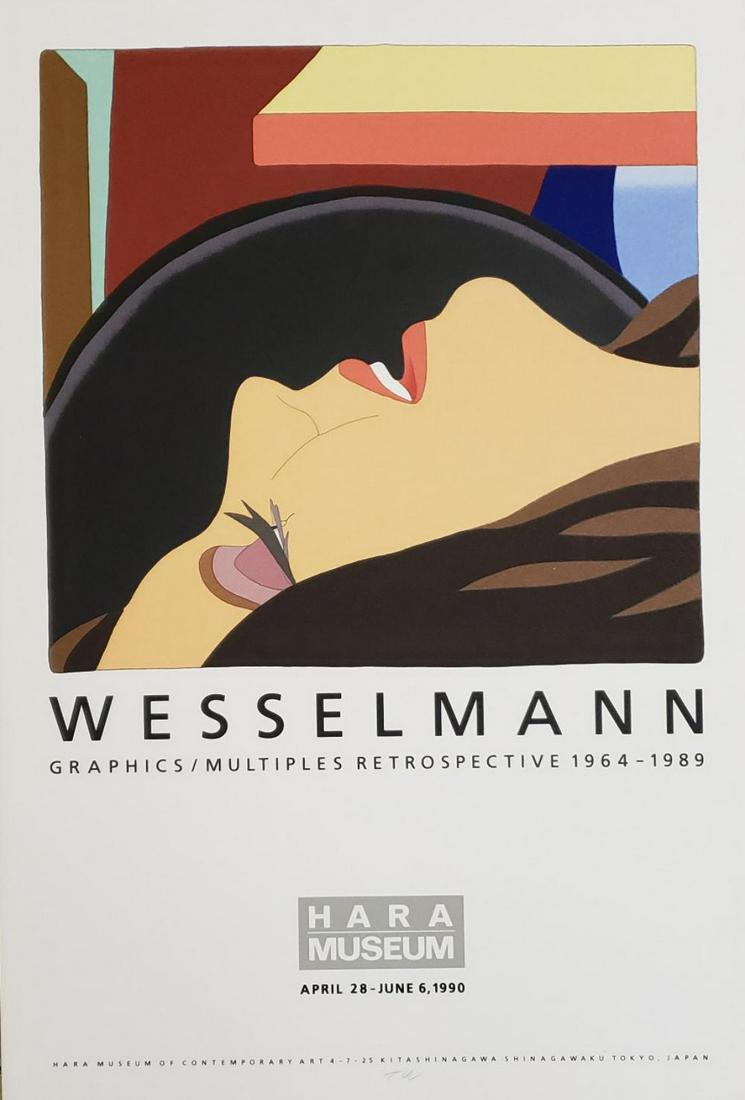 Tom Wesselmann for Hara museum Tokyo. 1990 Lithograph: Artist: Tom Wesselmann (American, 1931¬2004) Title :(Hara-Museum, Tokyo) , 1990 Medium: color lithograph Size: 34.5 x 37 cm. (13.6 x 14.6 in.) intials TW in pencil.