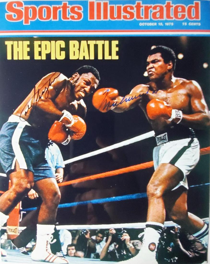 MUHAMMAD ALI & JOE FRAZIER AUTOGRAPH 8x10 PHOTO: MUHAMMAD ALI & JOE FRAZIER AUTOGRAPH 8x10 PHOTO