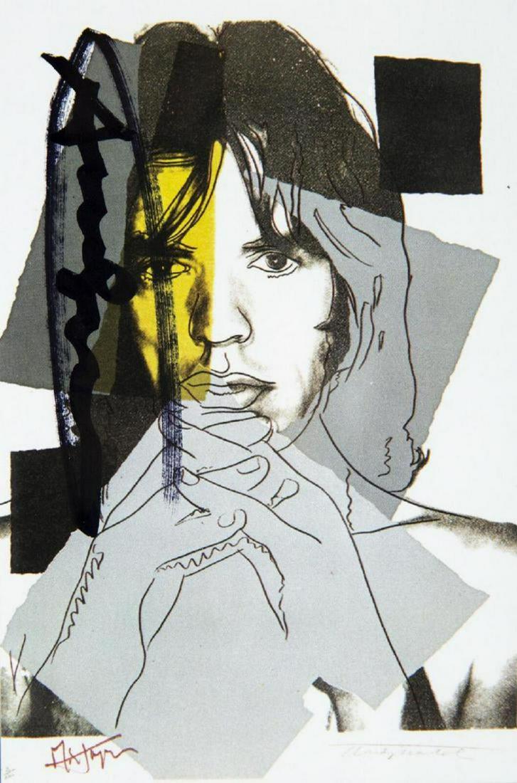 Andy Warhol Mick Jagger FS.II.147 Hand Signed Gallery: Artist: Andy Warhol Title: Mick Jagger FS II.147 Announcement Signed Invitation Medium: Lithograph Hand Signed by Warhol Size: 6" x 4" Signed: Hand Signed by Warhol Year: 1975 Edition: Limited Release