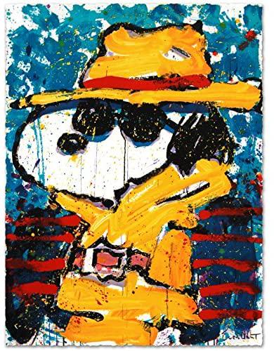 Tom Everhart Undercover in Beverly Hills LE Litho: Tom Everhart-Undercover in Beverly Hills (Yellow Coat) Medium: Hand Signed Limited Edition Lithograph on Paper