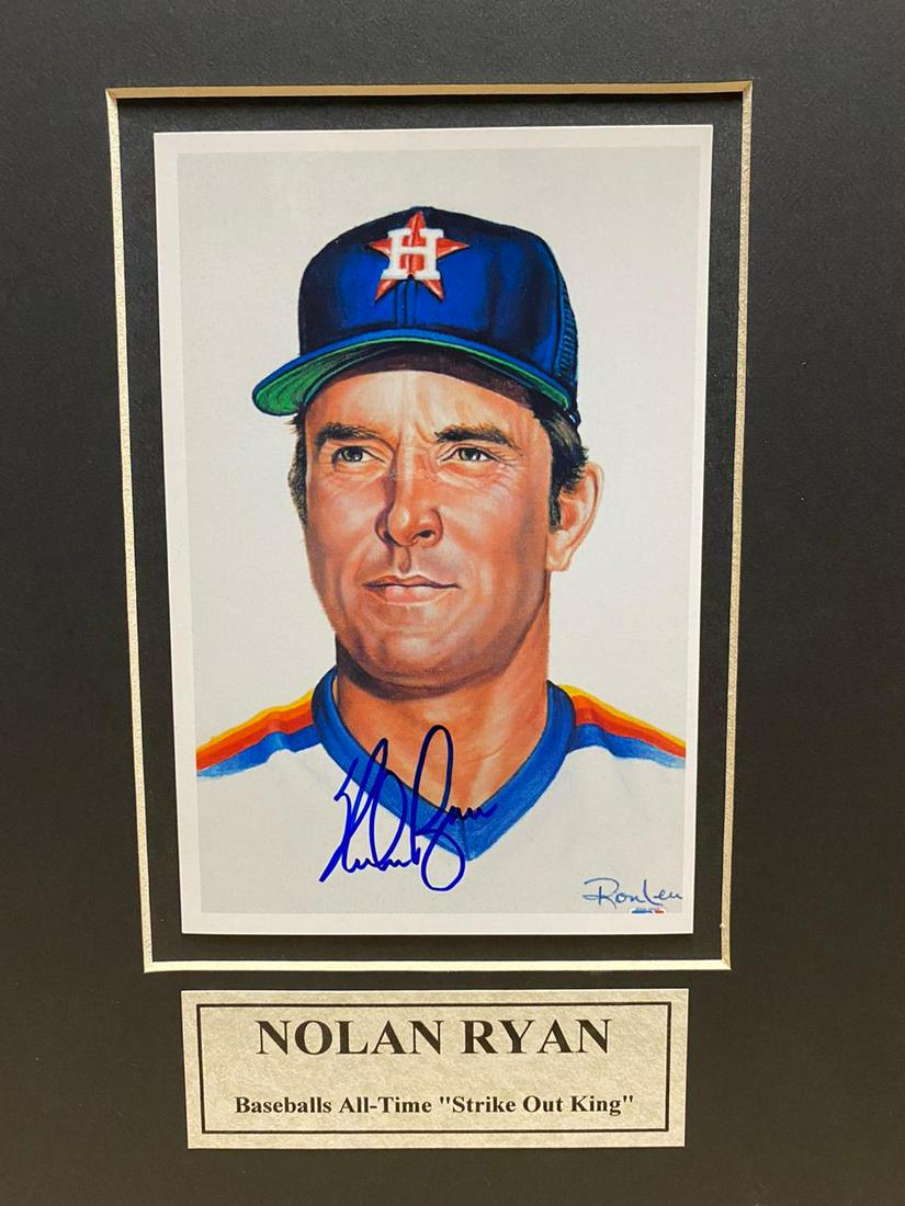 Autographed Nolan Ryan Photograph: Autographed Nolan Ryan Medium: Autographed Photograph