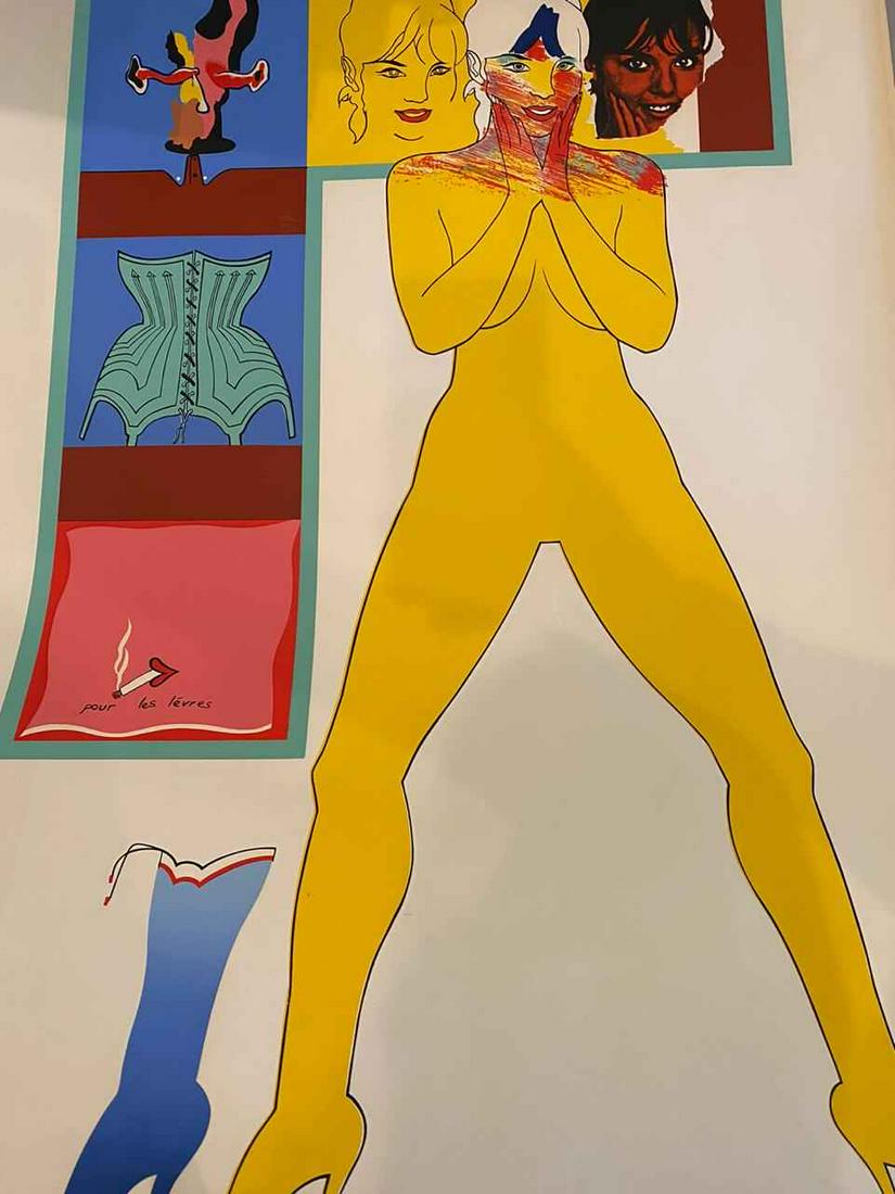 Allen Jones Pour Les Levres Serigraph LE: Allen Jones-Pour Les Levres Medium: Hand Signed Limited Edition Serigraph