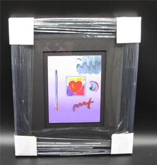 Peter Max Heart Woman Framed Original Mixed Media: Peter Max - Heart Medium: Original Mixed Media Hand Signed by Artist Image Dimensions: 11 x 8.5 Frame Dimensions: 22 x 19.5 Comes Framed at No Additional Charge