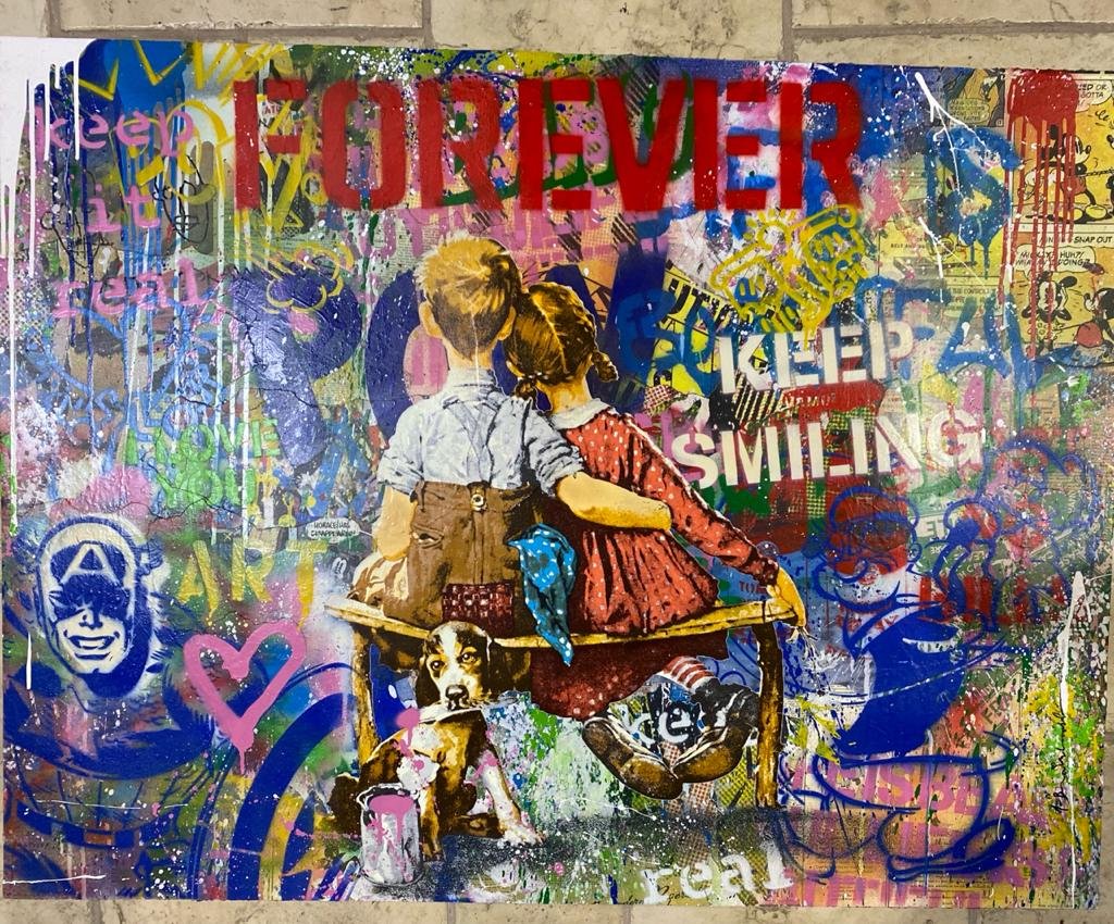 Mr. Brainwash Working Well Together Original Mixed Medi (1 of 3)