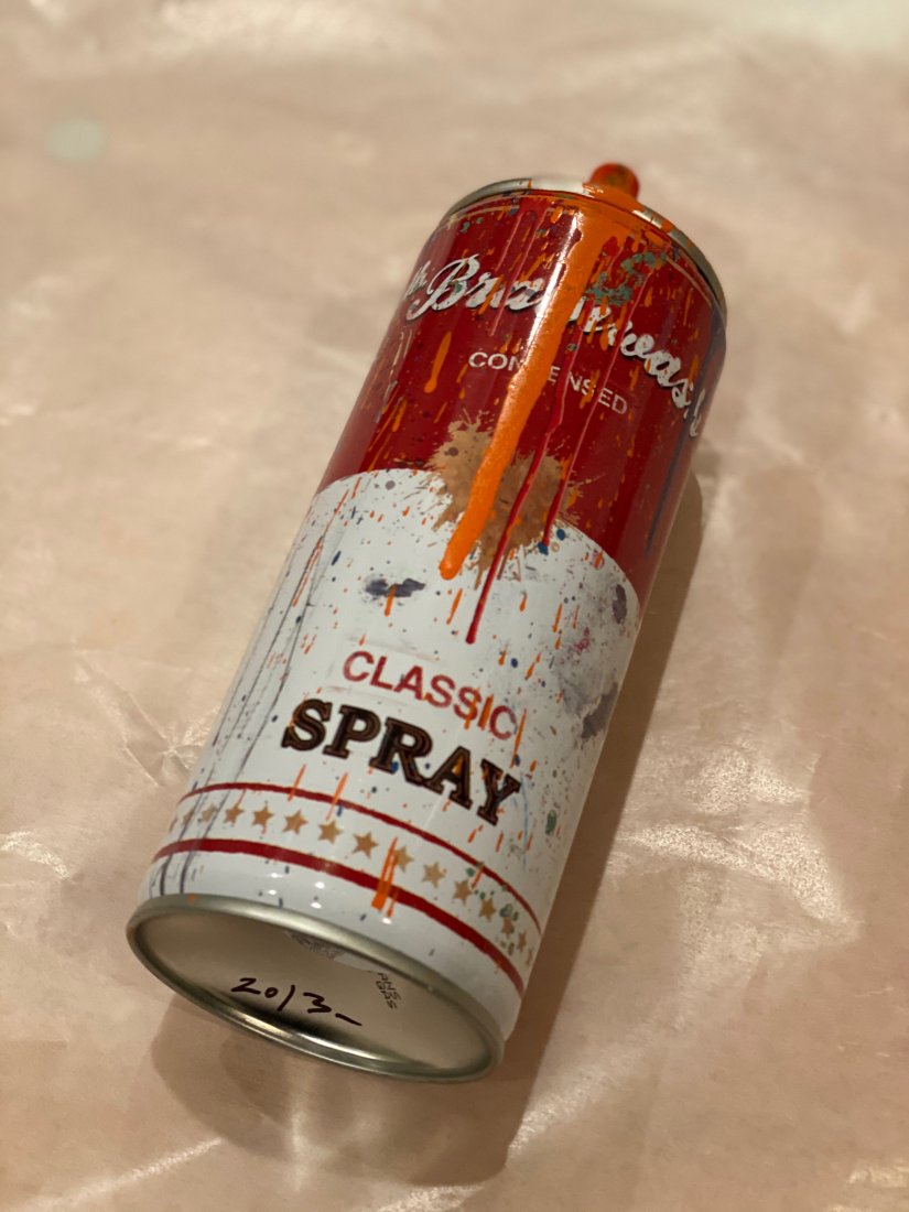 Mr. Brainwash Spray Can Orange Hand Finished Limited Ed (1 of 3)