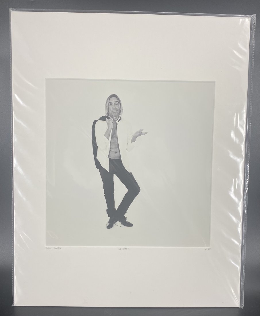 Xavier Martin So What? L/E Photograph COA Iggy Pop: Photographer: Xavier Martin Title: So What? Celebrity: Iggy Pop Certificate of Authenticity from YellowKorner affixed to the back Matted Dimensions: 16 x 20 Protected with Clear Mylar Sleeve (as pictu