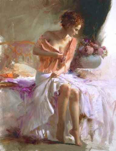 Pino SPRING FLOWERSmall Embellished S/N LE Canvas (1 of 1)