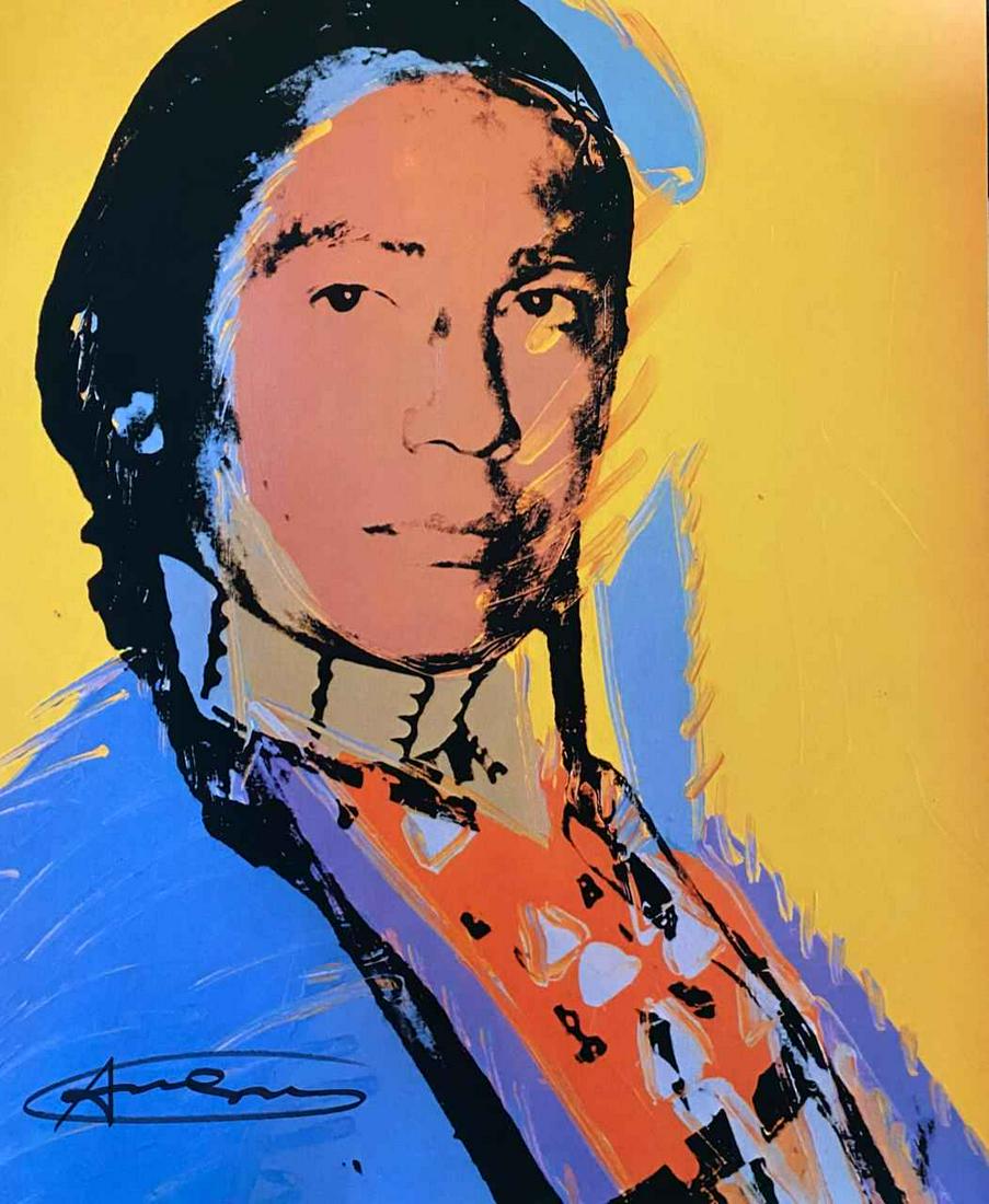 Andy Warhol Indian Yellow Hand Signed Lithograph (1 of 1)