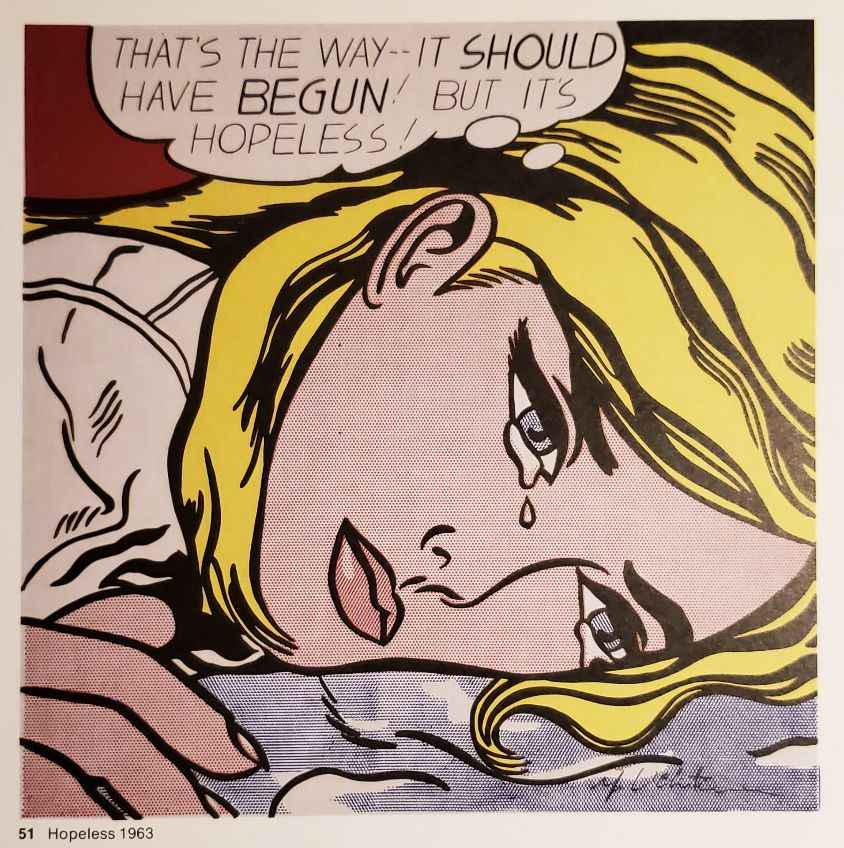 Roy Lichtenstein Hopeless Framed Bookpage (1 of 1)