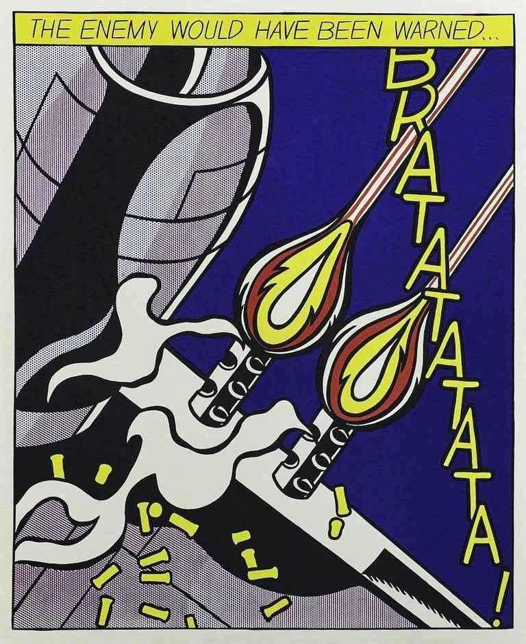 Roy Lichtenstein Enemy Would Have Been Warned Litho: Roy Lichtenstein-Enemy Would Have Been Warned Medium: Offset Lithograph