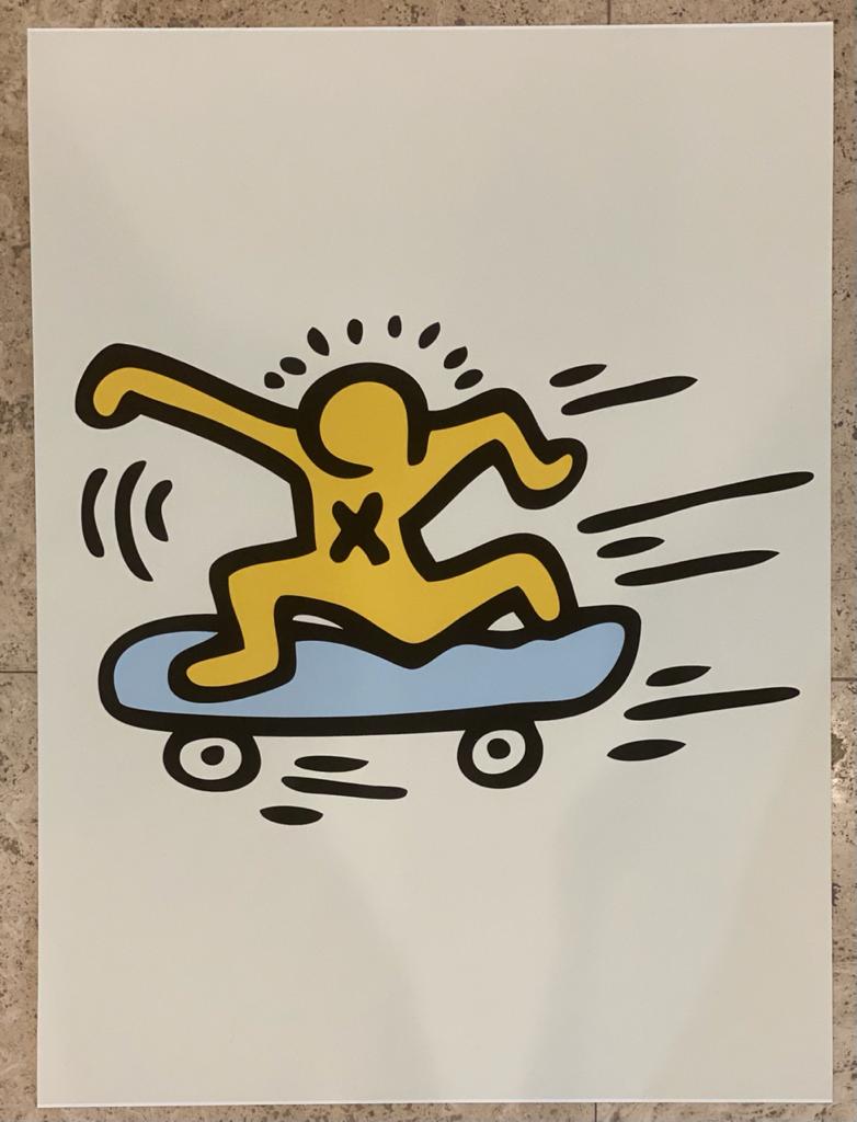 Keith Haring Skateboard Giclee on Paper (1 of 1)