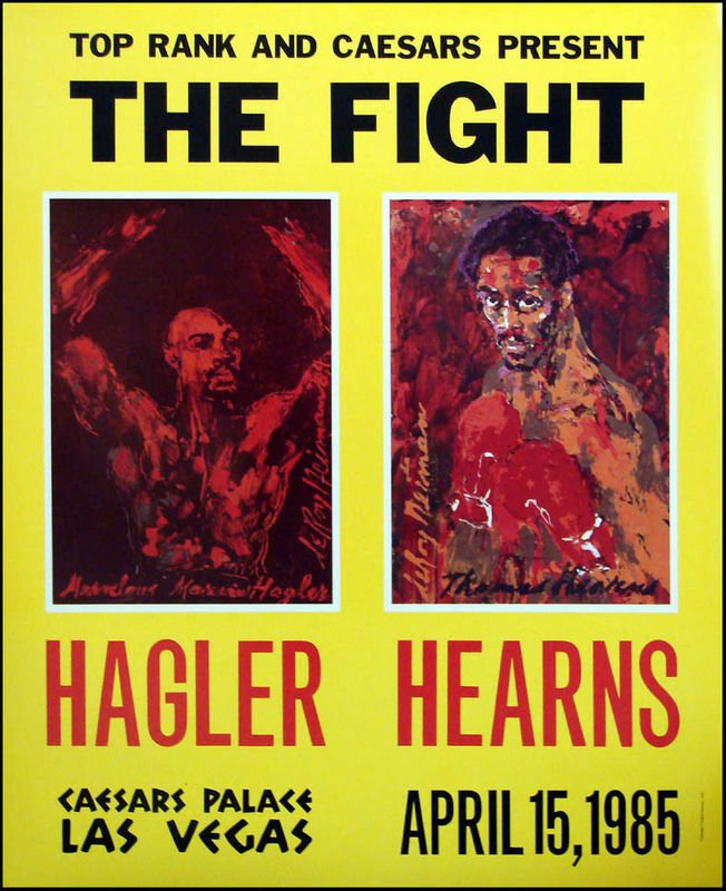 Leroy Neiman The Fight Hagler vs Hearns Lithograph (1 of 1)