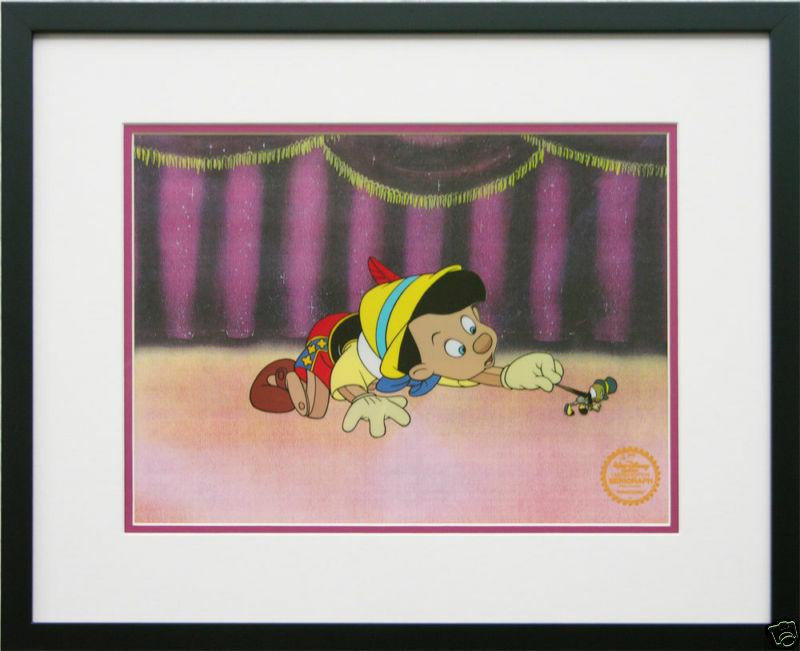 Disney Sericel PINNOCCHIO Custom Framed Disney (1 of 2)