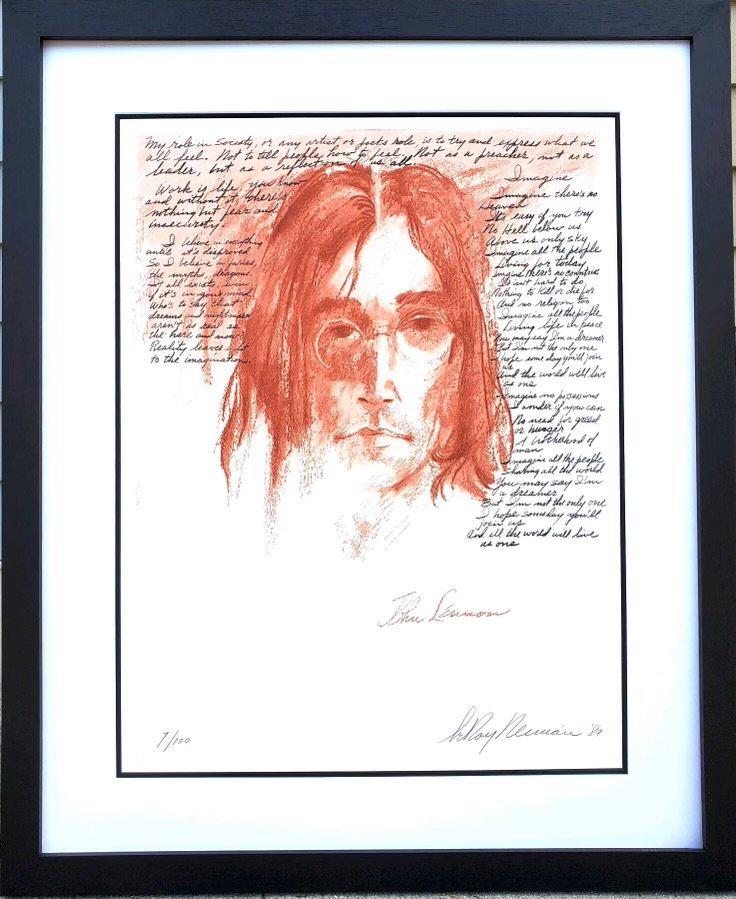 Leroy Neiman John Lennon Imagine HS LE Etching on Paper (1 of 2)