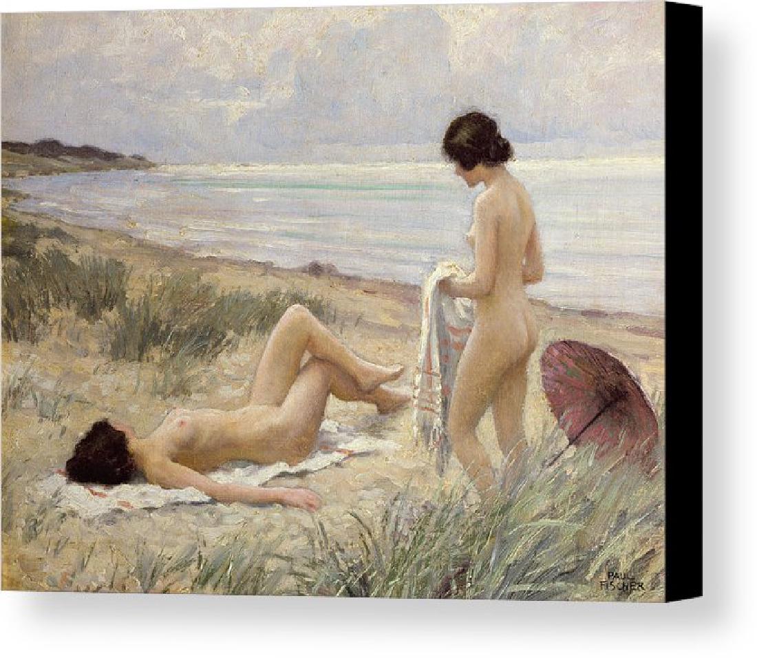 Summer On The Beach Canvas Painting (1 of 1)