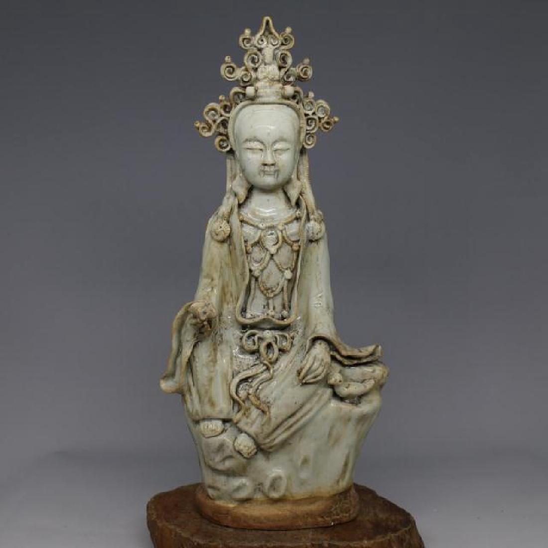 Chinese Yuan Dynasty Shufu Ware White Glaze Porcelain (1 of 5)